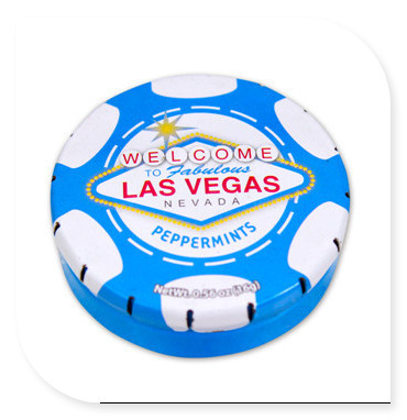 小號(hào)圓形薄荷糖鐵盒|進(jìn)口糖果小鐵盒包裝