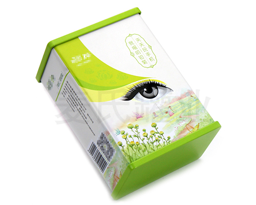 明目菊花茶鐵盒子包裝,花草茶馬口鐵盒,獨(dú)特浮雕激凸工藝,用精湛的工藝彰顯麥?zhǔn)瞎迾I(yè)12年定制包裝的傳承歷史,材質(zhì)有0.23mm鍍錫馬口鐵,真材實(shí)料,相比紙質(zhì)、三片罐，新穎包裝更高檔次